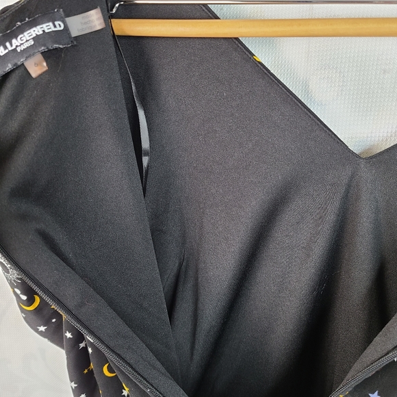 Karl Lagerfeld Paris Puff Sleeve Celestial print dress size 6 - Picture 13 of 16